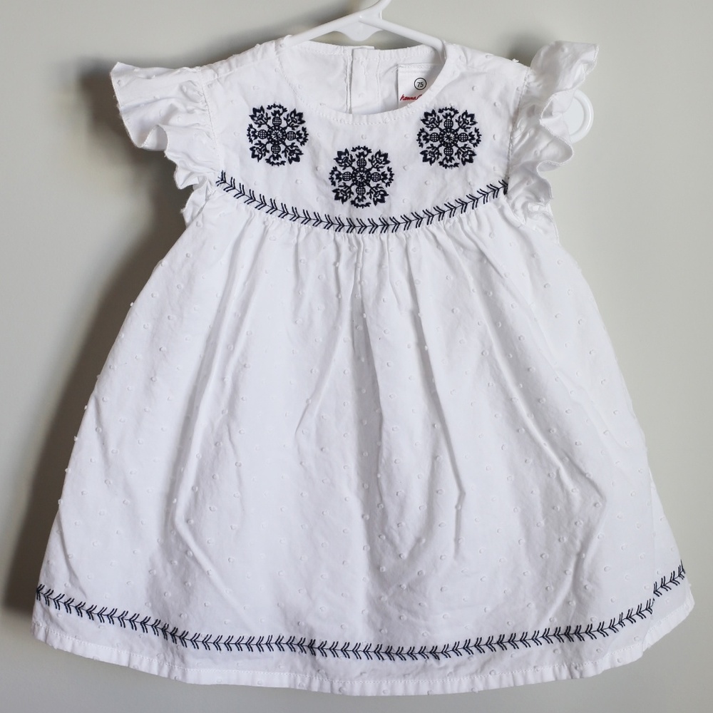 Hanna Andersson Swiss Dot Dress Size 12-18 mo